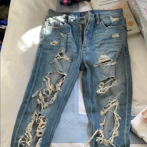 Lucky Brand Distressed Straight Leg